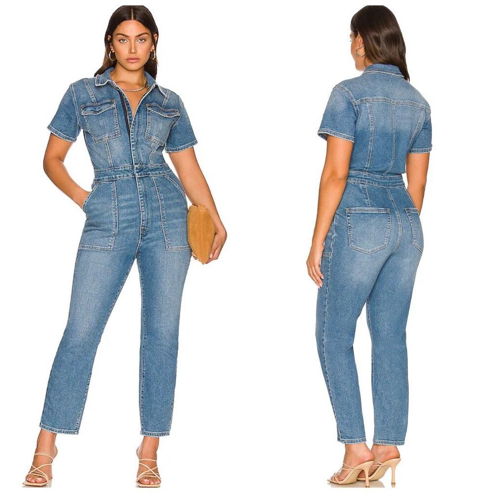 NWT Good American Fit for Success Straight Leg Jumpsuit , $199 MSRP